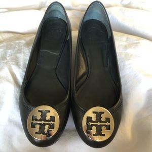 Black Tory Burch Minnie flats